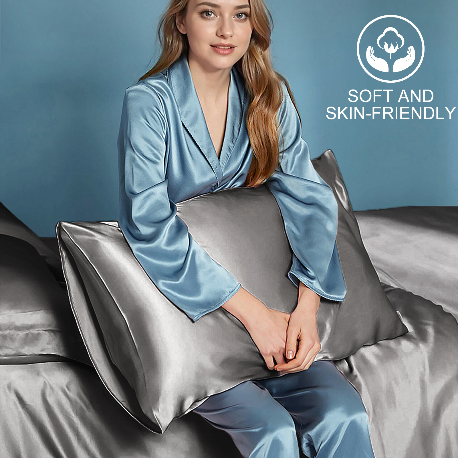 Silk Satin Gray Pillowcase - H – Luxury Skincare Gifts Bewertung und Preis